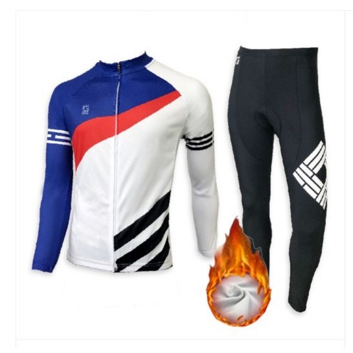 [콜럼버스] 남녀공용 겨울용 기모원단 긴팔 자전거복 상하의세트 모음/자전거의류