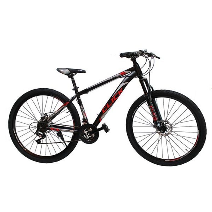 클릭 MTB 자전거 프라임29D 29인치 기계식디스크브레이크 시마노21단 미조립, 1개, 블랙레드, 180cm