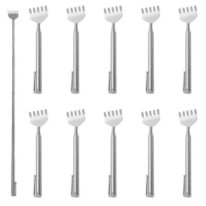 만년필 가제트 볼펜형 안테나 효자손 A타입 길이조절 효자손 볼펜형, 실버, 10개