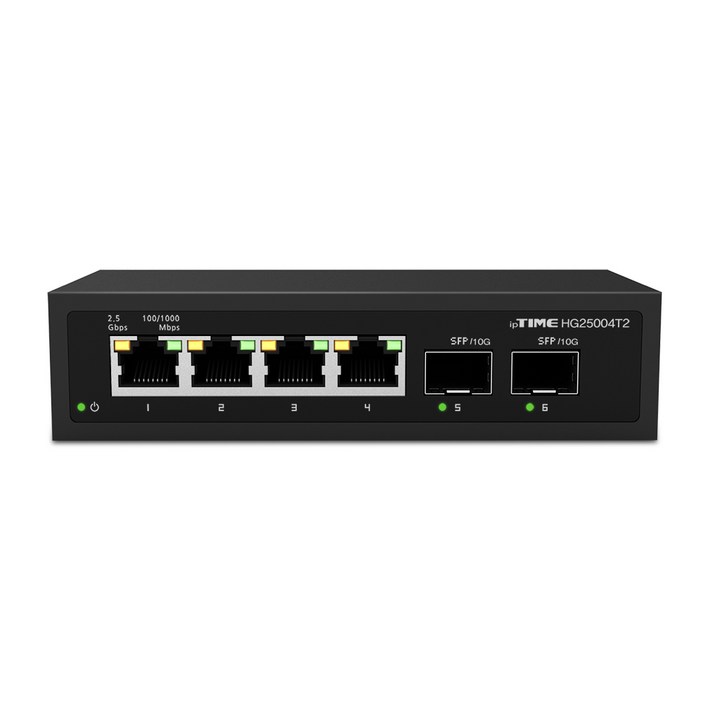 ipTIME HG25004T2 4포트 스위칭허브 2500Mbps 2SFP+, 1, HG25004T2