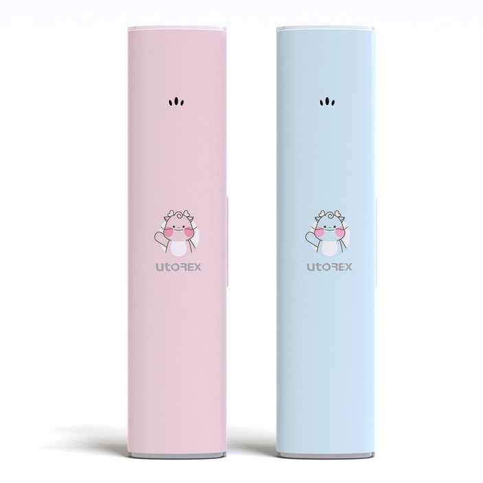 유토렉스 UVC 폴라곤 휴대용 무선 칫솔살균기 청룡에디션 폴라곤 폴라곰 학교 사무실, 핑크