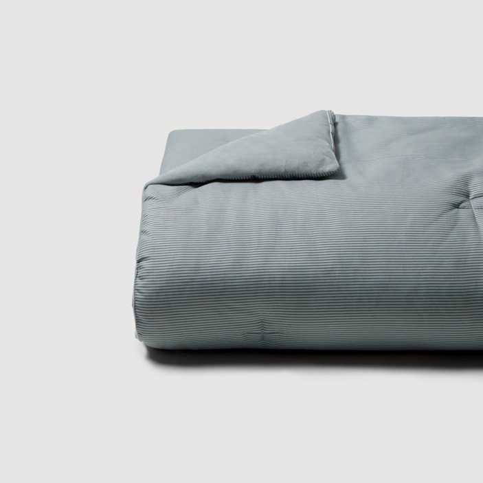 JAJU 소프트 극세사 피치스킨 차렵이불_SS_블루그레이 443328