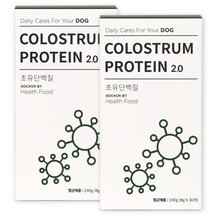 닥터바이 강아지 초유단백질 30p 240g, 초유단백질, 2개, 면역력 강화