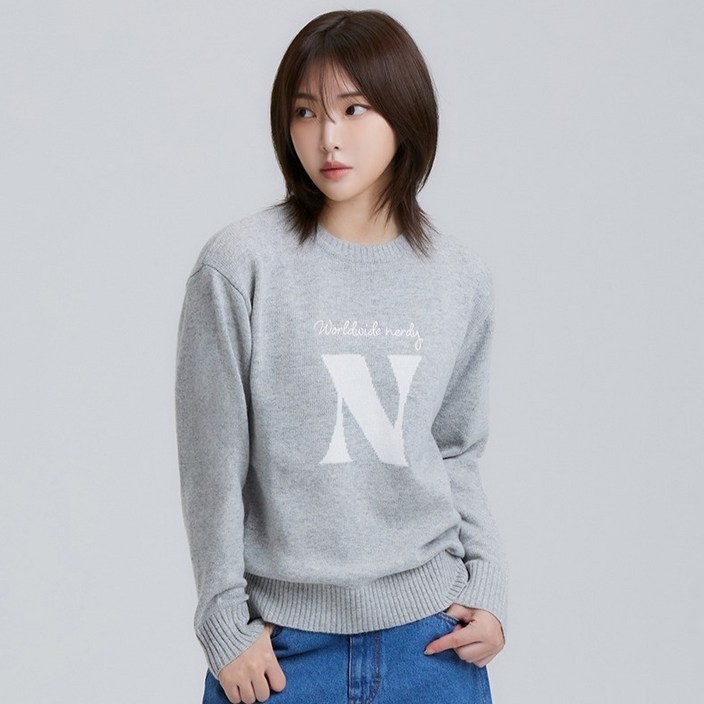 널디 남성용 범피 N 램스울 블렌디드 크루넥 스웨터