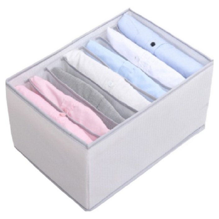 디오셀 pvc 탄탄 칸칸이 옷장 정리함 7칸, 그레이, 1개