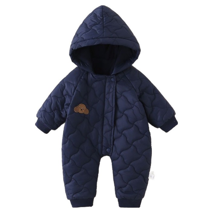 스타도어 퍼피 패치 후드 방한 우주복