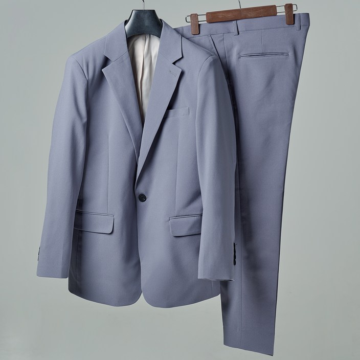 씨밀레 남성용 플랩 포켓 원버튼 정장 세트