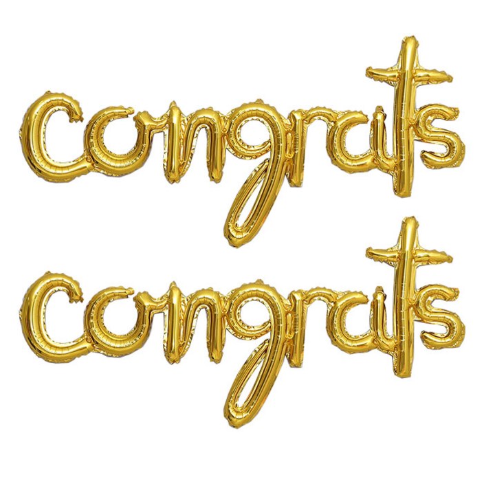 조이파티 이니셜 은박풍선 congrats 2p