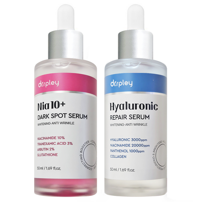 닥터리플리 세럼 2종 히아루로닉 리페어 세럼 나이아10플러스 다크 스팟 세럼 Dr.rpley Hyaluronic Repair Serum Nia10+ Dark Spot Serum, 1개