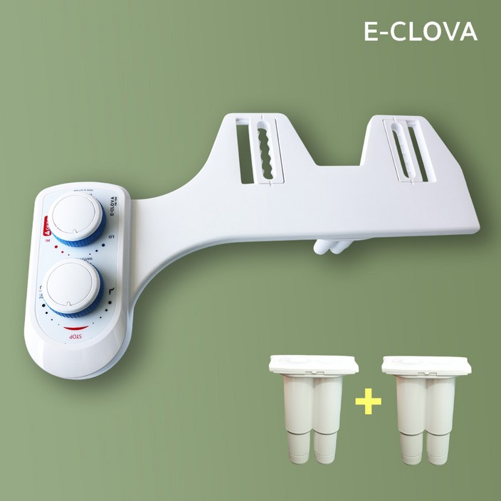 이크로바 [분리형 투노즐 1+1 증정] 기계식비데 무전원 냉온수 겸용 판넬형 수동비데 HB-1500