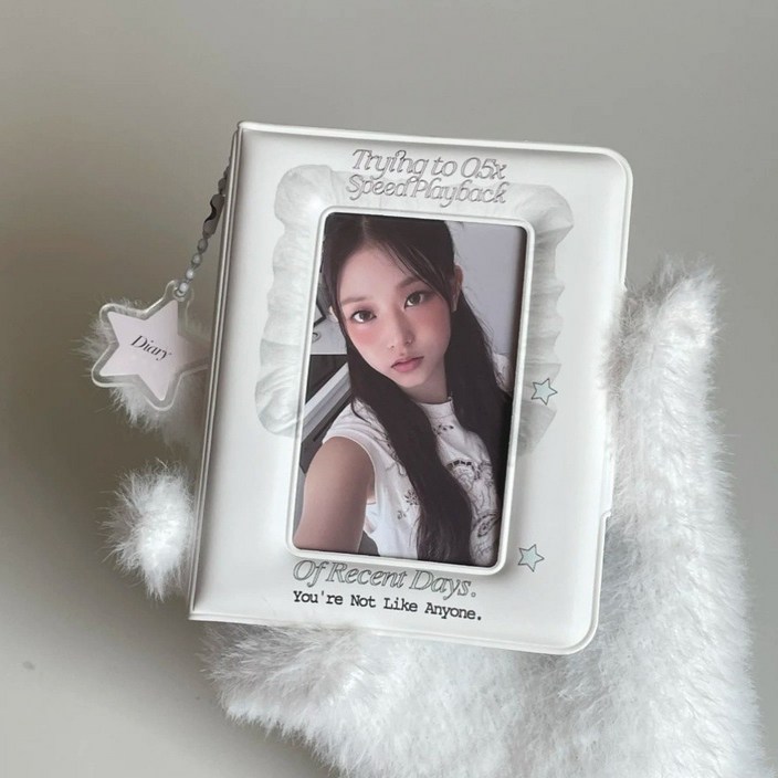 아이돌 포토카드 보관함 영화 포토카드 보관함 인스탁스 미니 포토앨, 1매, 제2면 크림 화이트 카드 앨범[내지 20장 포함]