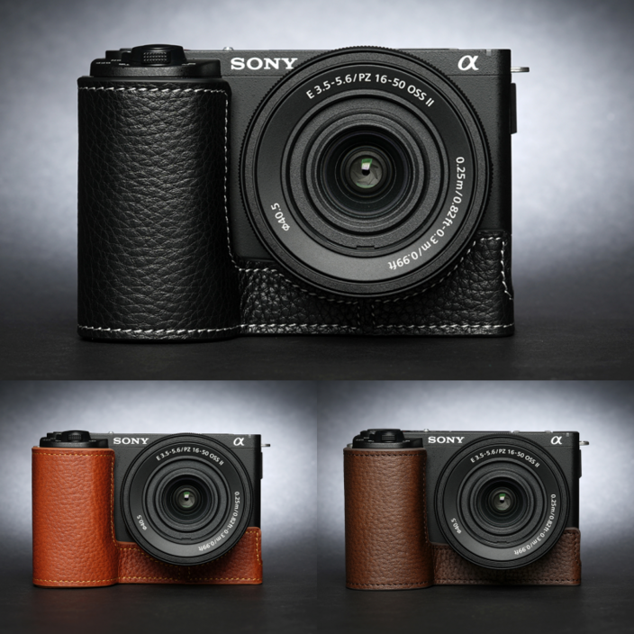 TP ZV-E10 M2 II ZVE10 Mark2 카메라 소가죽 하프 케이스