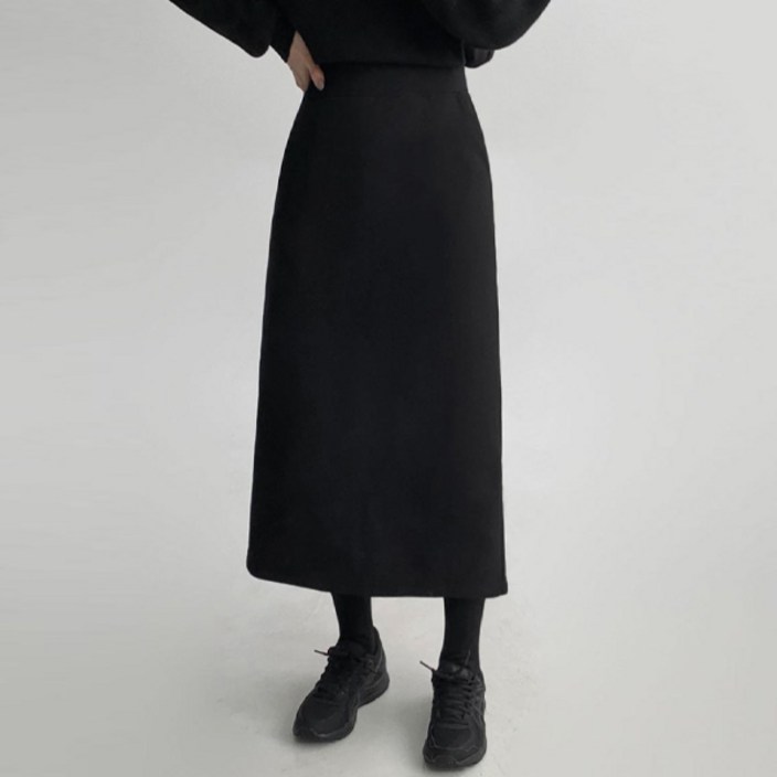 에이와비 여성용 140.150ver #AWABMADE:_뉴말랑밍크롱스커트 -키작녀/기장선택/밍크안감/1color/2size