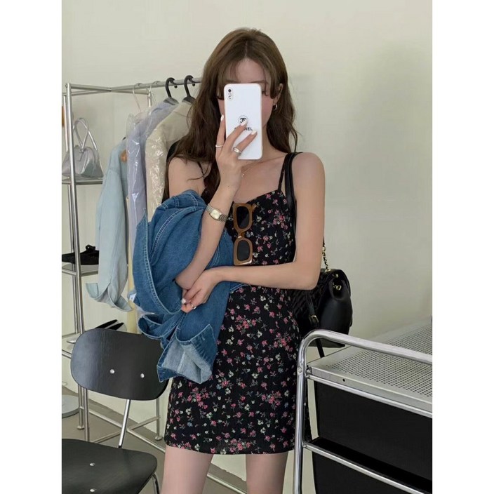 위아썸머꽃무늬 여름 데일리미니원피스