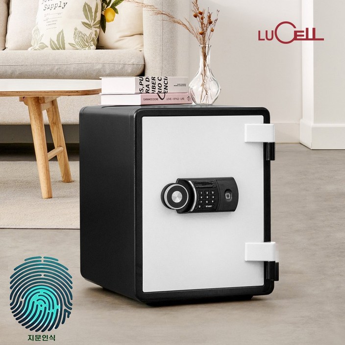 루셀 선일금고 디지털 지문인식 내화금고 YES031DF, 63kg, 경보기장착, 내부서랍, 선반, 블랙화이트