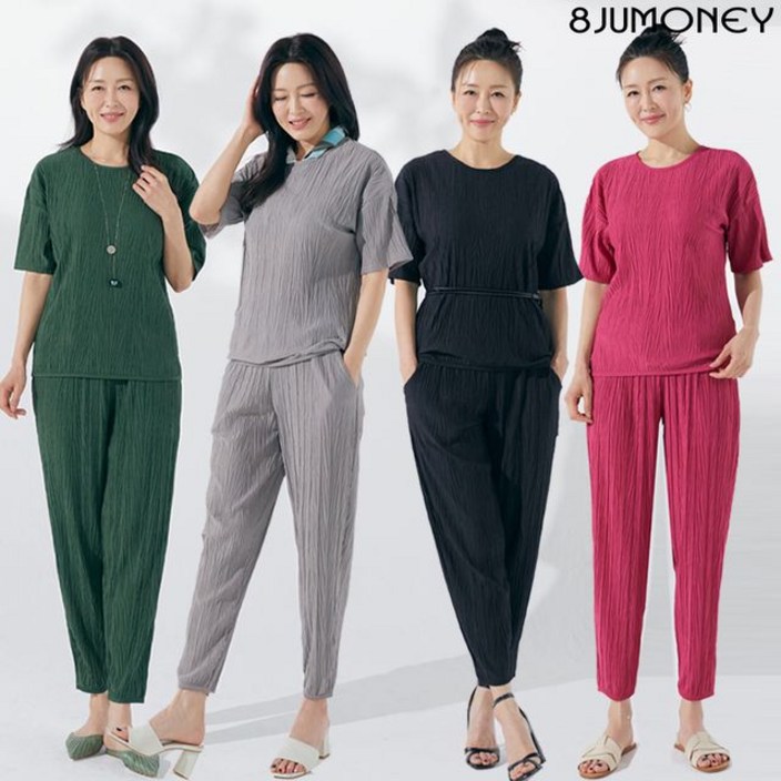 팔주머니 팔주머니 썸머 이지 셋업 2종 (블라우스1종+팬츠1종)