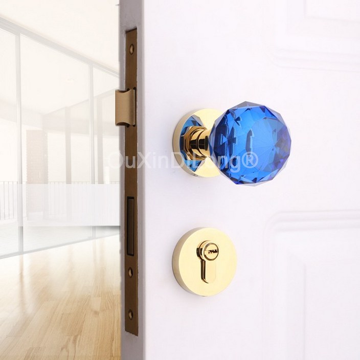 1PCS 계란 모양 크리스탈 잠금/다이아몬드 도어 잠금 손잡이 거실 분할 음소거 GF856 처리