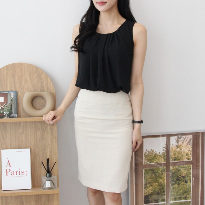 비침없는 민소매블라우스 면접블라우스 나시블라우스5588