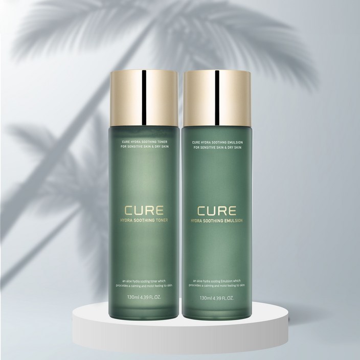 김정문알로에 큐어 하이드라 수딩 에멀젼 130ml +토너 130ml