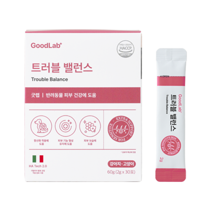 펫펫펫 강아지 고양이 피부 영양제 굿랩 30p, 피부피모, 60g, 1개
