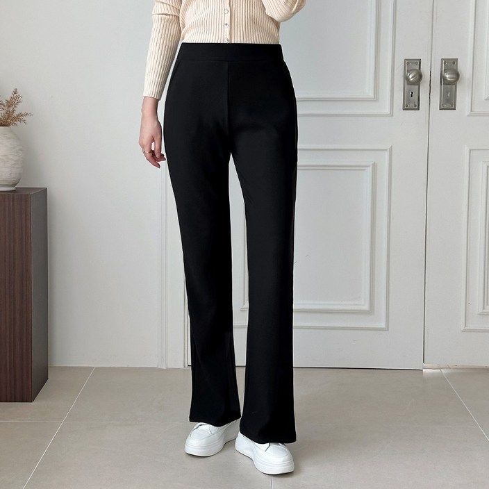 봄가을세미부츠컷 에이플심플 여성 봄바지 다리 길어보이는 허리밴딩 데일리팬츠