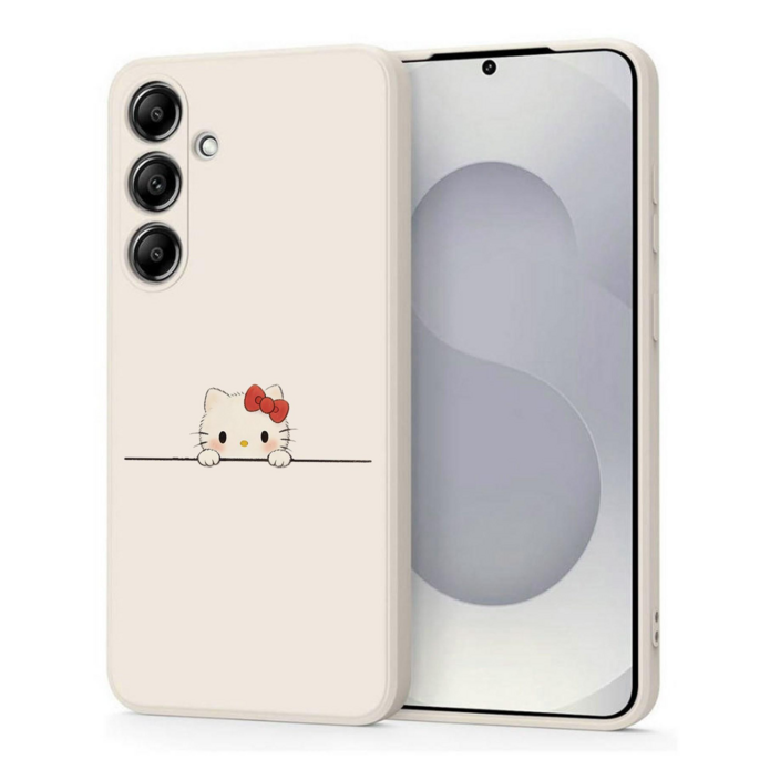 수시로 훔쳐보는 헬로키티의 하얀 실리콘 케이스