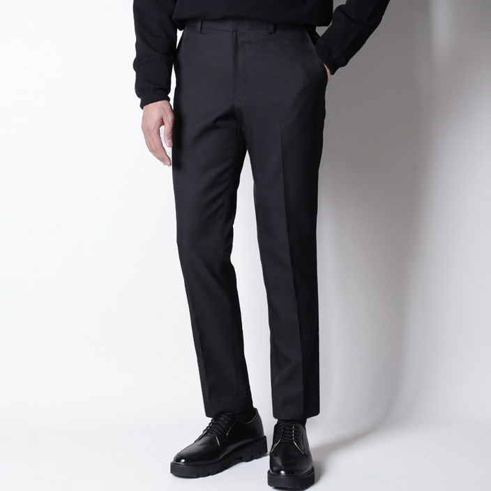 디아웃핏 남성 프리미엄 겨울 기모 히든밴딩 울 슬랙스 빅사이즈 정장바지 구김없는 링클프리 스판 팬츠