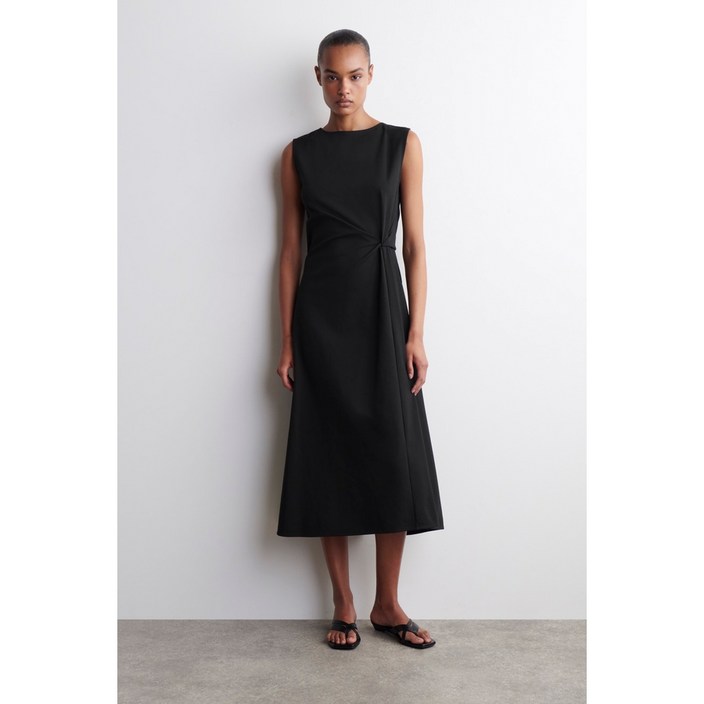 독일COS 트위스트 디테일 미디 드레스  레드, 그린, 블랙