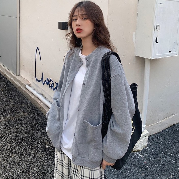 소비르 루즈핏 무지 가디건 소비르 루즈핏 무지 가디건