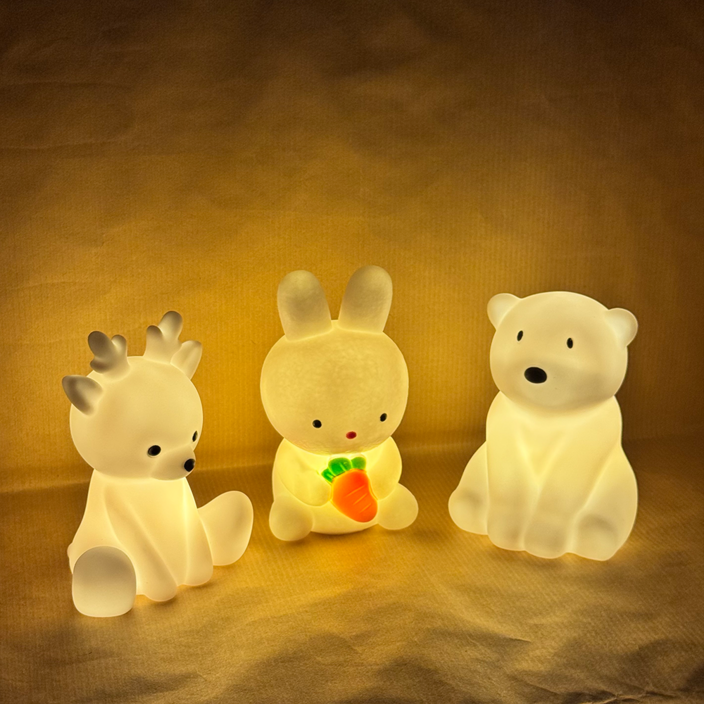 귀여운 동물 무드등, 달토끼, 크리스마스 루돌프, 곰돌이