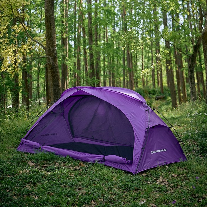 캠핑 텐트 1-2인용, 배낭 캠핑 텐트 방수형, 초경량 휴대용 텐트 - 캠핑, 하이킹, 야외, 파티, 해변용, 어른 어린이를 위한 경량 세팅 간편 텐트, 1개, PURPLE