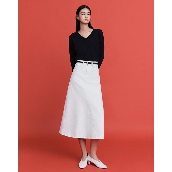 더엣지 칼럼 데님스커트 923776