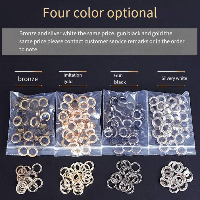 그로멧 금속 구멍 액세서리, Diy 공예 배너 의류 클립, 타포린 커튼 신발 가방 와셔와, 5000 세트