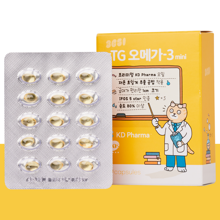3651 고양이 강아지 오메가3 영양제 60캡슐 순도 80 KD Pharma 3651 고양이 강아지 오메가3 영양제 60캡슐 순도 80 KD Pharma