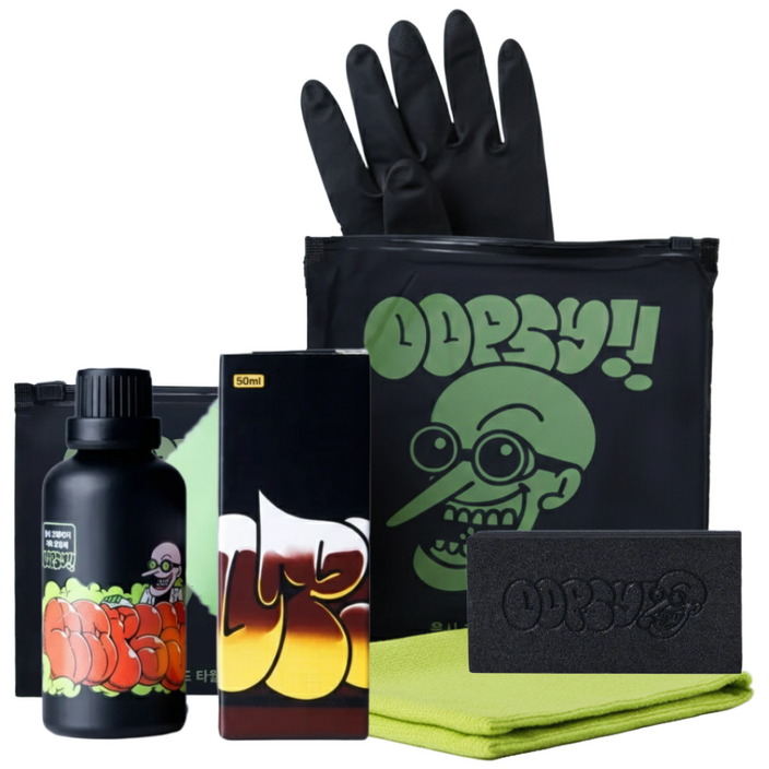 웁시 크레이지 가죽 코팅제 보호제 클리너 천연 나파 시트 관리 세트, 1개, 50ml