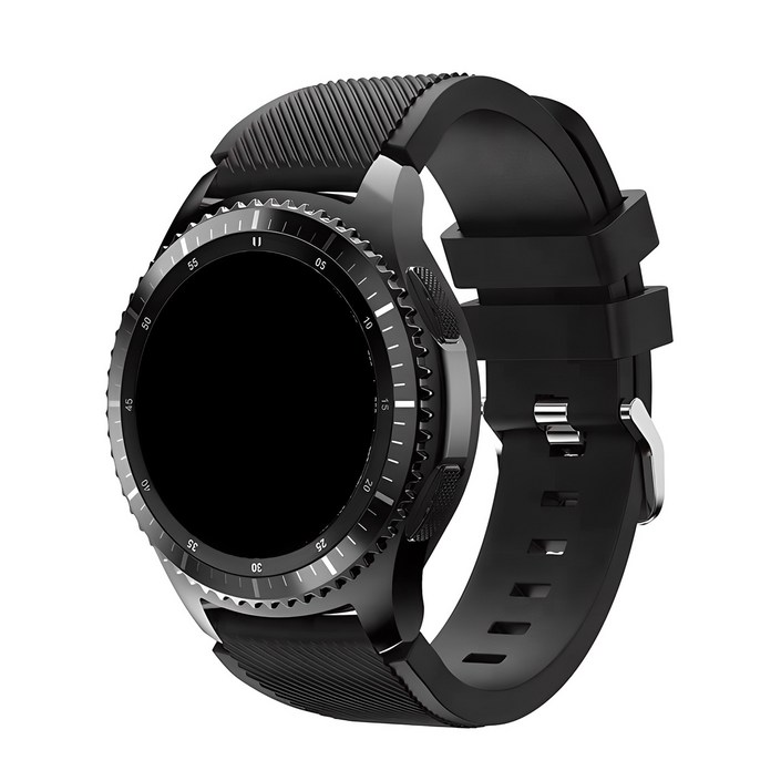 아이엠판다 갤럭시 프론티어기어S3워치3 22mm 우레탄 스포츠 스트랩 4546mm 호환 가능, 블랙, 1개