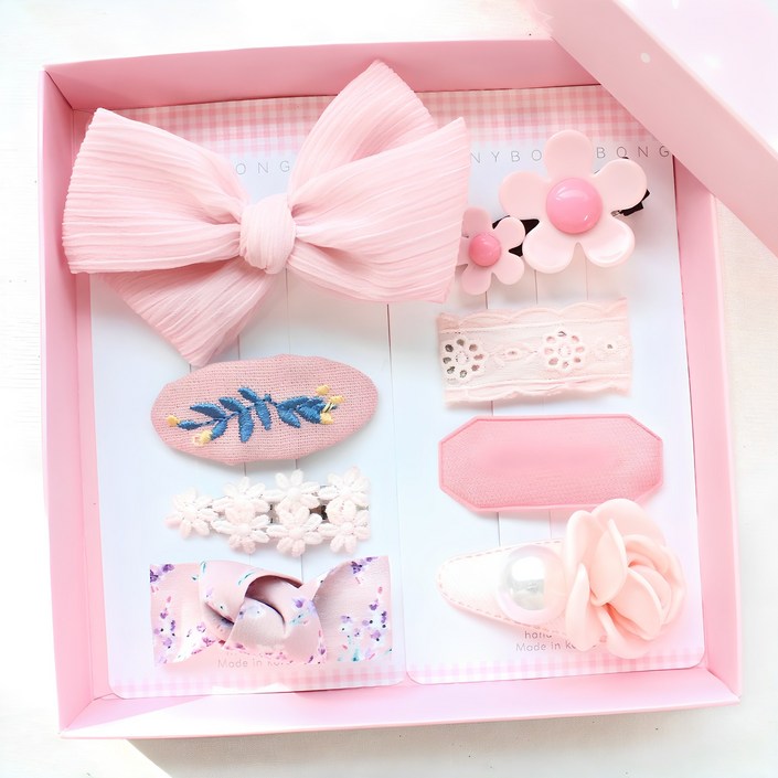 채니봉봉 여아용 플라밍고 헤어핀세트