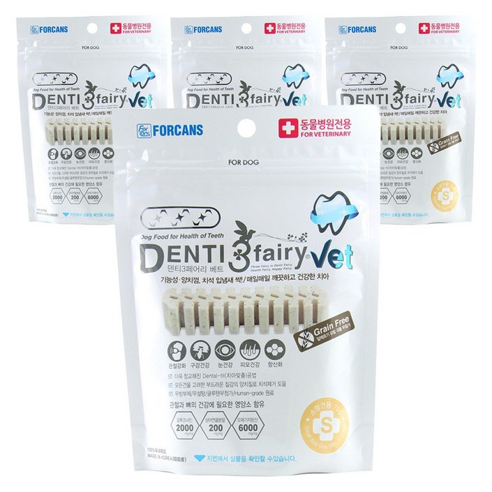 포켄스덴티페어리 포켄스 VET S 강아지 덴탈껌, 구강건강, 200g, 4개