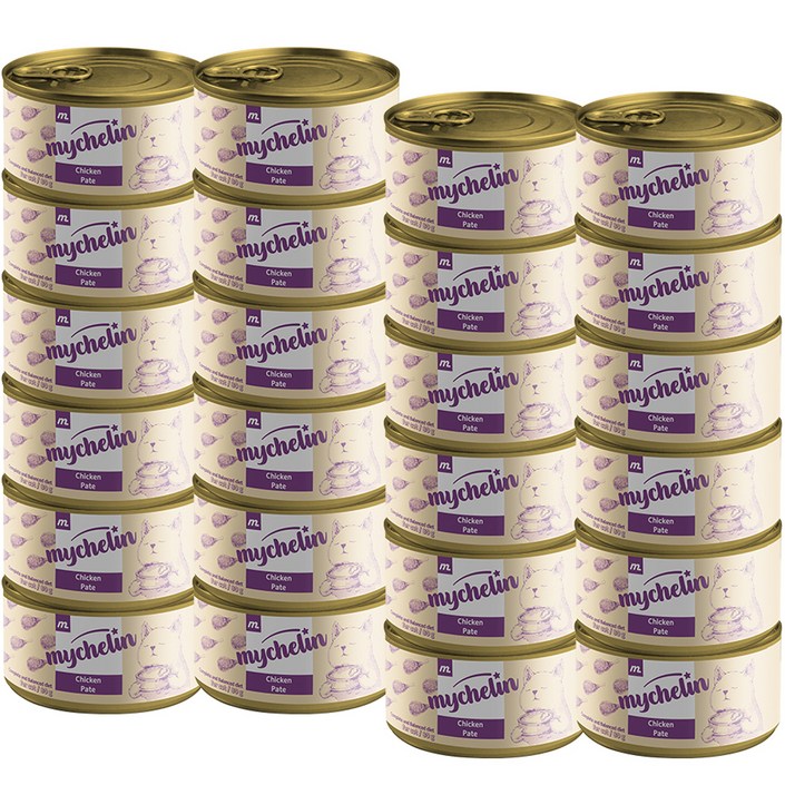 마이슐랭 고양이 주식 비프 파테 습식캔, 닭, 80g, 24개 마이슐랭 고양이 주식 비프 파테 습식캔, 닭, 80g, 24개