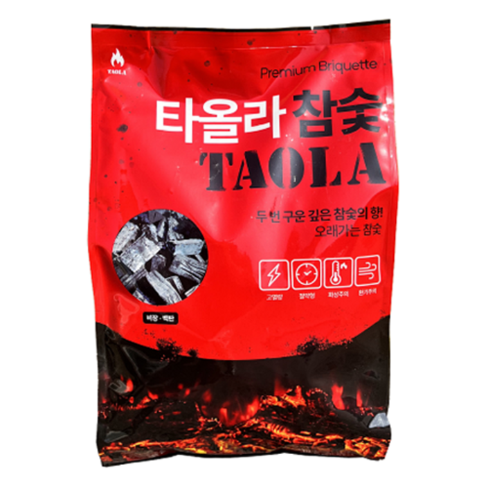 타올라 캠핑용 바베큐 봉지 백탄 참숯