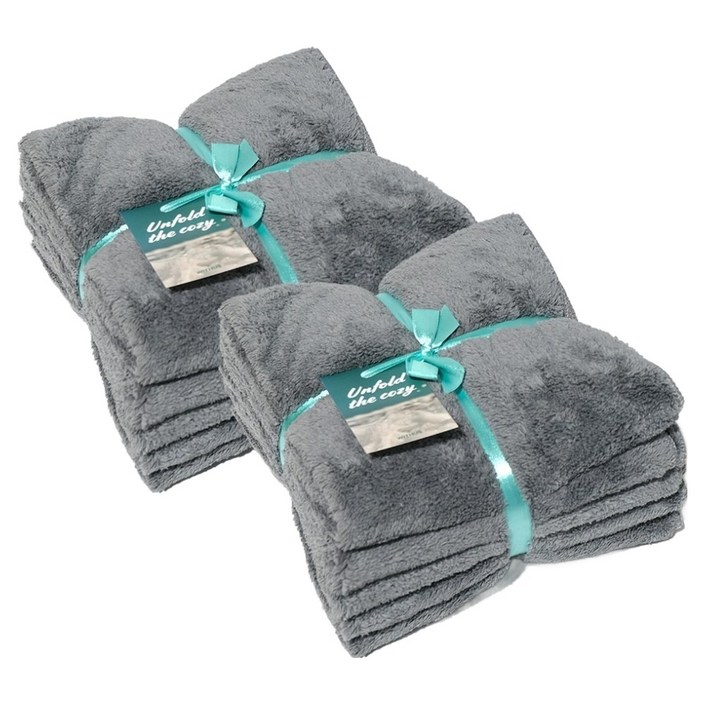 위더스 헤어드라이 포그니 극세사 타월, 그레이, 10개