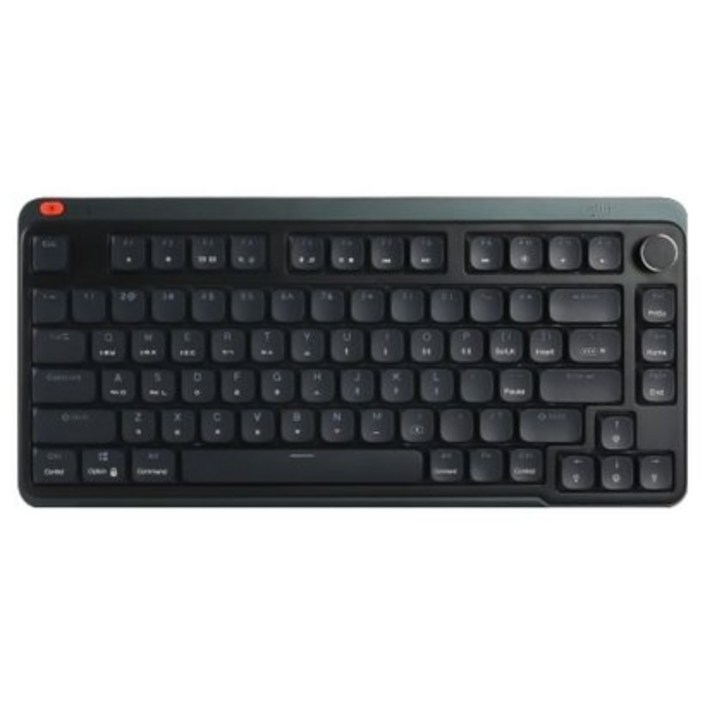 지클릭커 카일 로우프로파일 풀윤활 유무선 기계식 블루투스 텐키리스 키보드, 블랙, SPK80, 제조사축