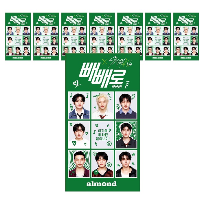 빼빼로 아몬드 스트레이키즈 랜덤발송, 37g, 8개