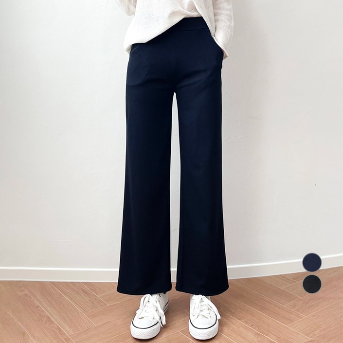 잘빠진 여성용 냉감 통기성 썸머 와이드 밴딩 쿨팬츠