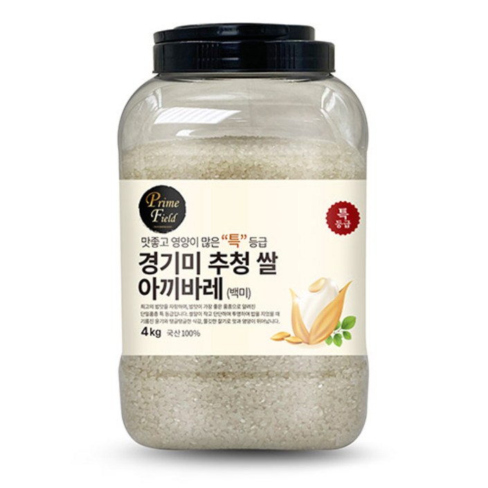 Prime Field 경기 추청 아끼바레 백미 특등급, 4kg, 1개 Prime Field 경기 추청 아끼바레 백미 특등급, 4kg, 1개