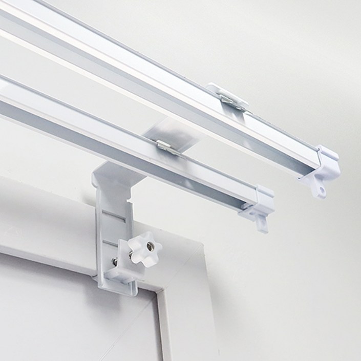 감성다는남자 안뚜리 이중레일용 커튼부자재 10.5 x 8 x 3.2 cm, 화이트, 3개