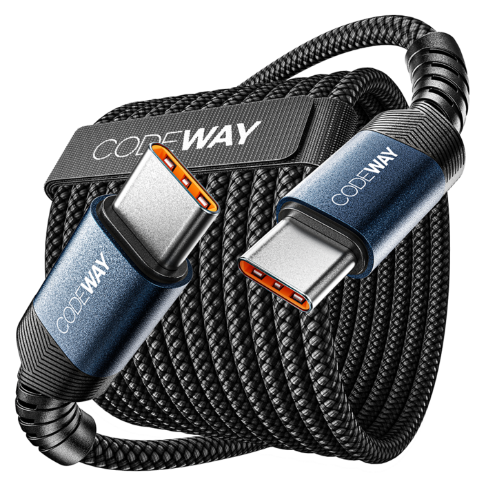 코드웨이 C타입C타입 PD 초고속 충전 케이블, 2m, 블루, 1개