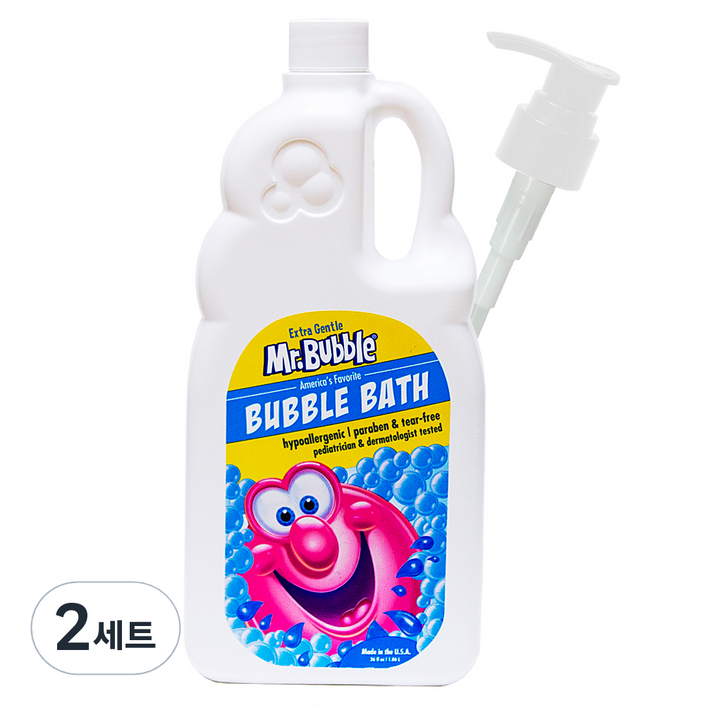 미스터버블 엑스트라젠틀 버블바스 유아 거품목욕제 무향 1060ml  펌프, 2세트