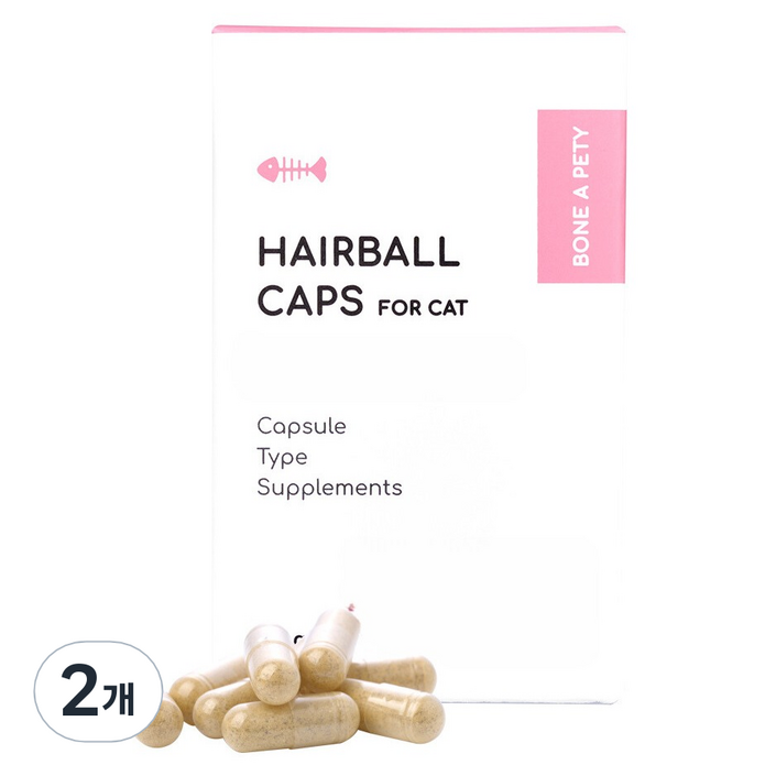 본아페티 반려동물 헤어볼 캡스, 30g, 2개, 헤어볼장건강 본아페티 반려동물 헤어볼 캡스, 30g, 2개, 헤어볼장건강