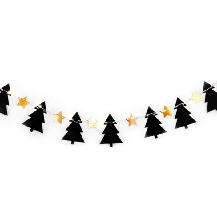 인디케이 크리스마스 트리와 스타 가랜드  조명 세트